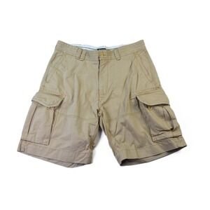 Polo Ralph Lauren Mens Tan Cotton Chino Cargo Shorts Sz 36 Classic Fit 10 Inseam